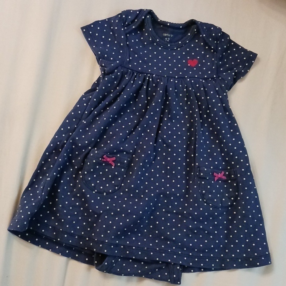 Carter's 12 months dress with onesie attached